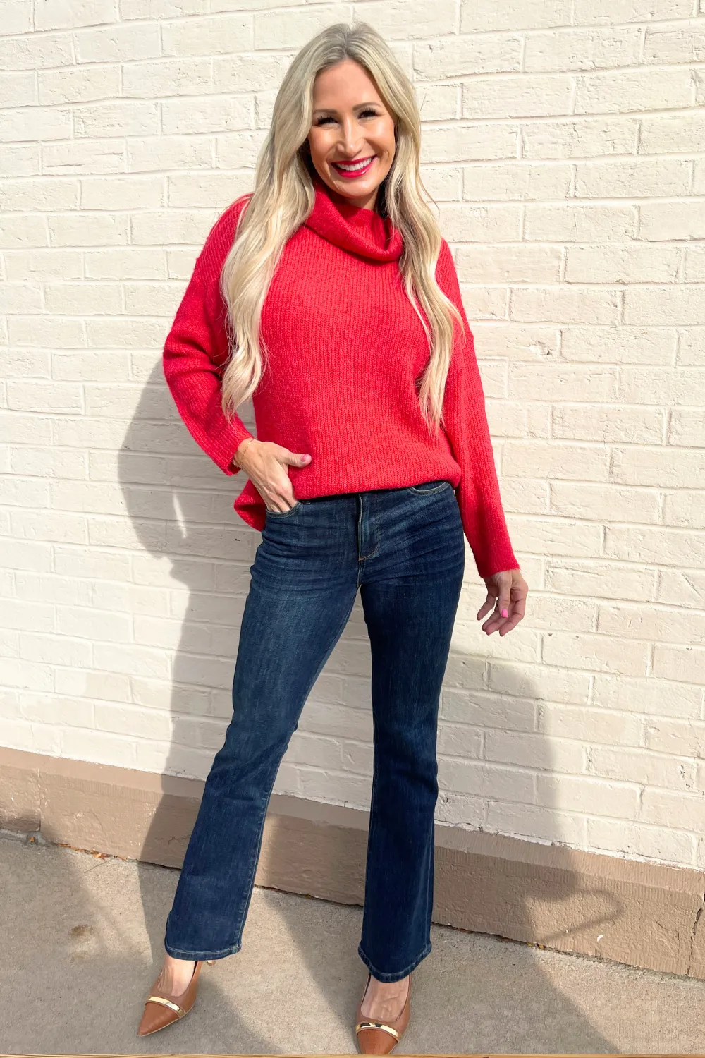 Long Oversized Turtleneck Sweater