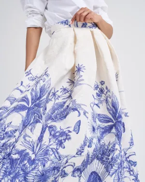 luna palm midi skirt