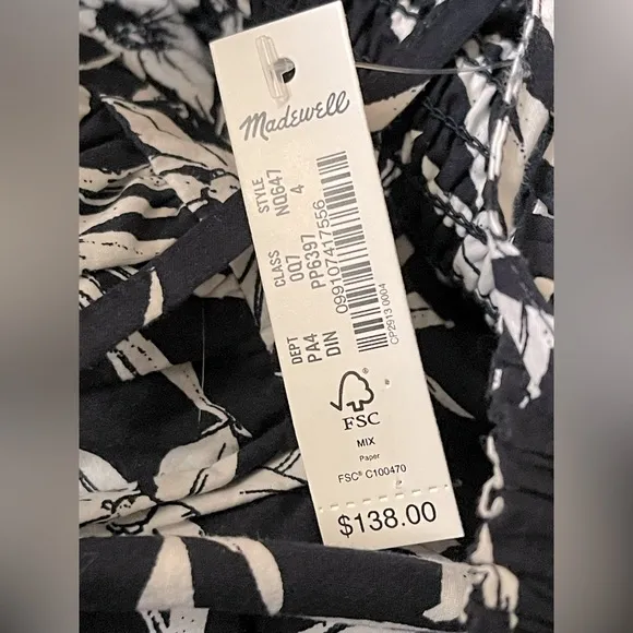 Madewell NWT Deep V-Nexkline Halter Midi Dress in Poplin Size 4 in Deep Indigo