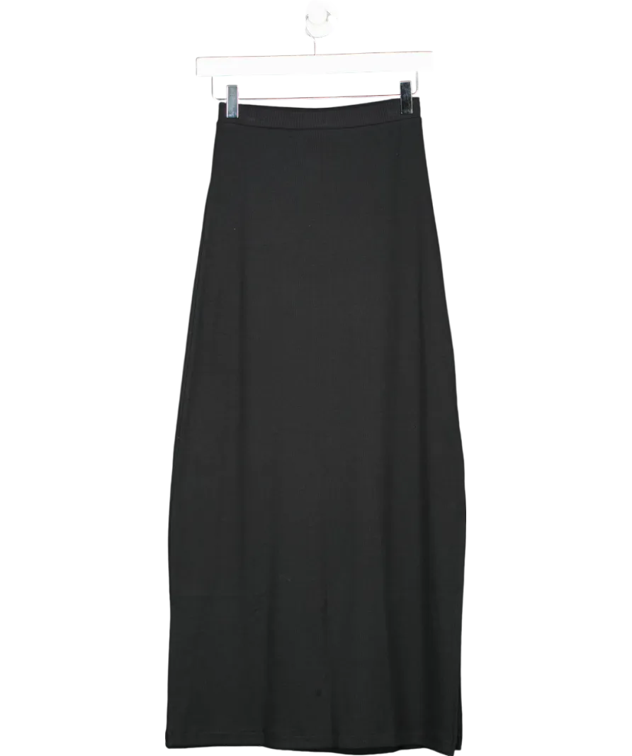 MANGO Black Midi Skirt UK S