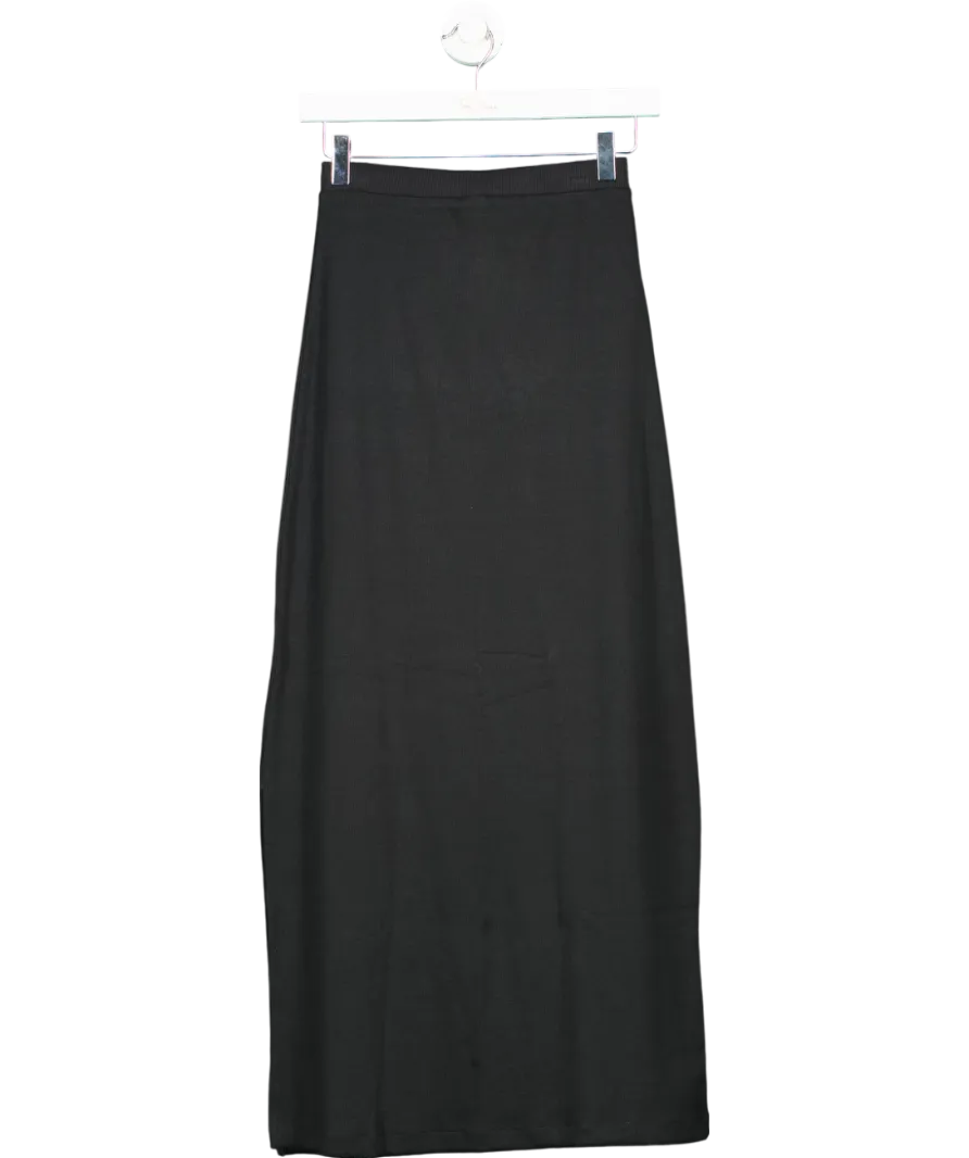 MANGO Black Midi Skirt UK S