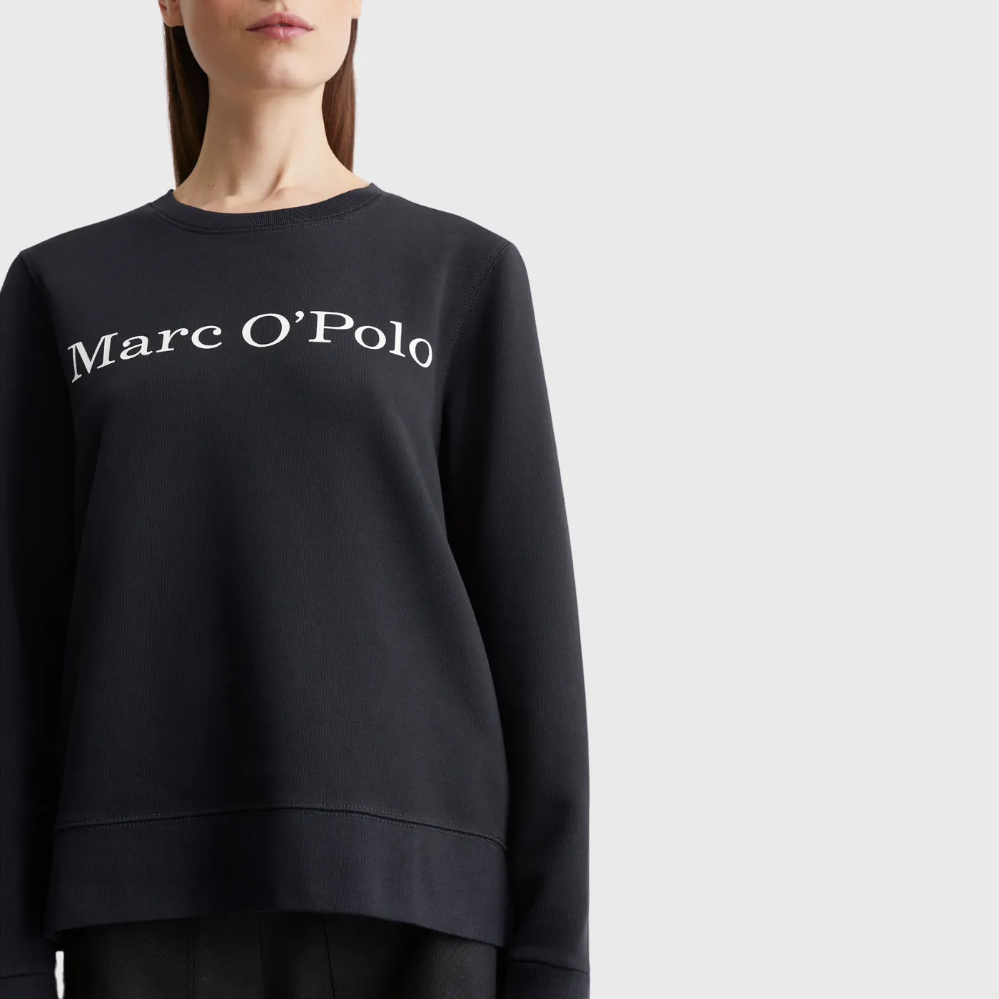 Marc O Polo Organic Cotton Logo Sweatshirt | Navy