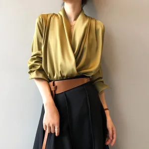 Marie | Satin Bluse