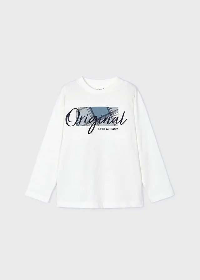 Mayoral 4046 Cream Long Sleeve Tee-Shirt and 4882 Tracksuit In Stock Now