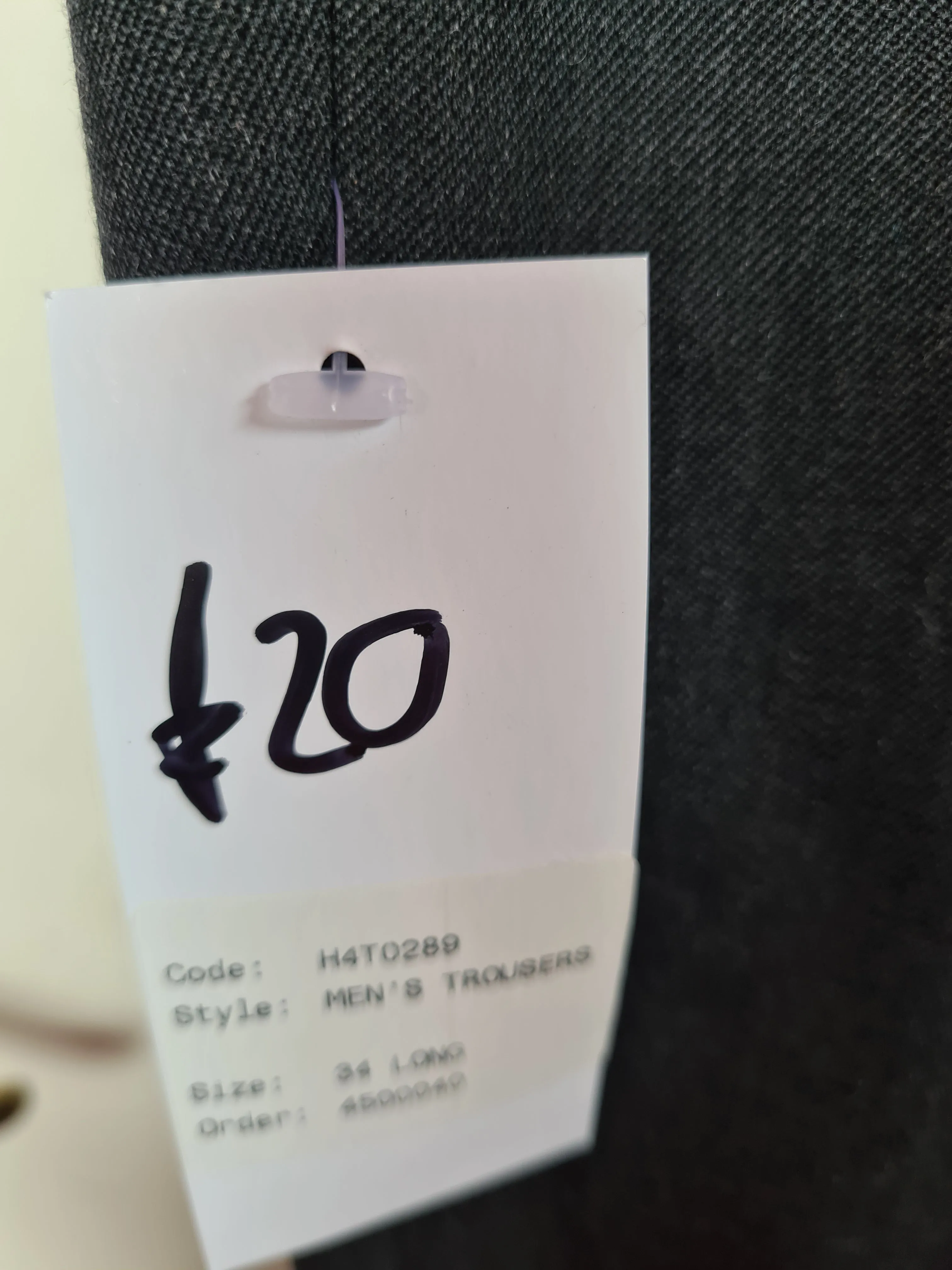 Mens grey in hand trousers size 34 FREE POSTAGE ✅️
