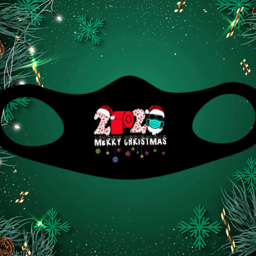Merry Christmas 2020 Fitted Face Mask And Covering