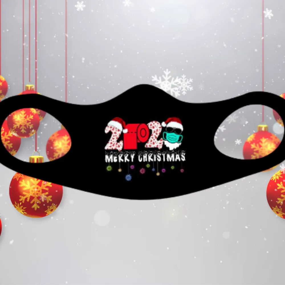 Merry Christmas 2020 Fitted Face Mask And Covering