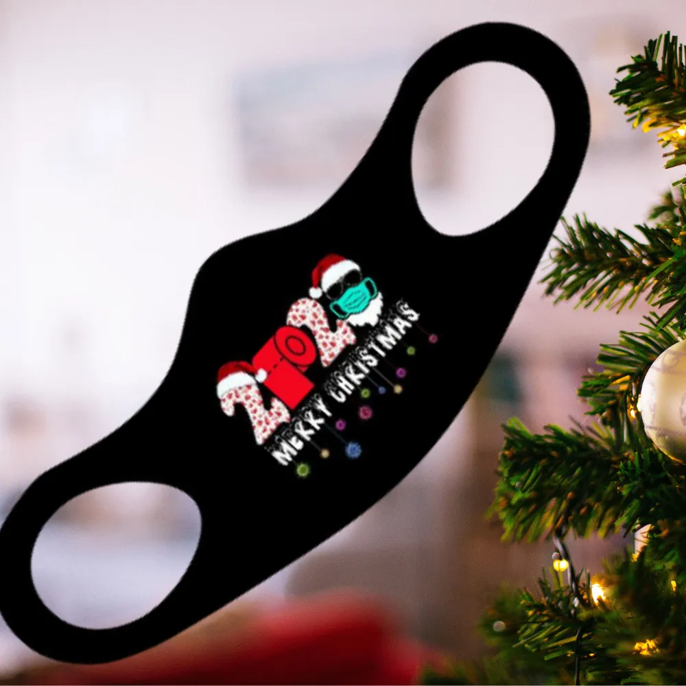 Merry Christmas 2020 Fitted Face Mask And Covering