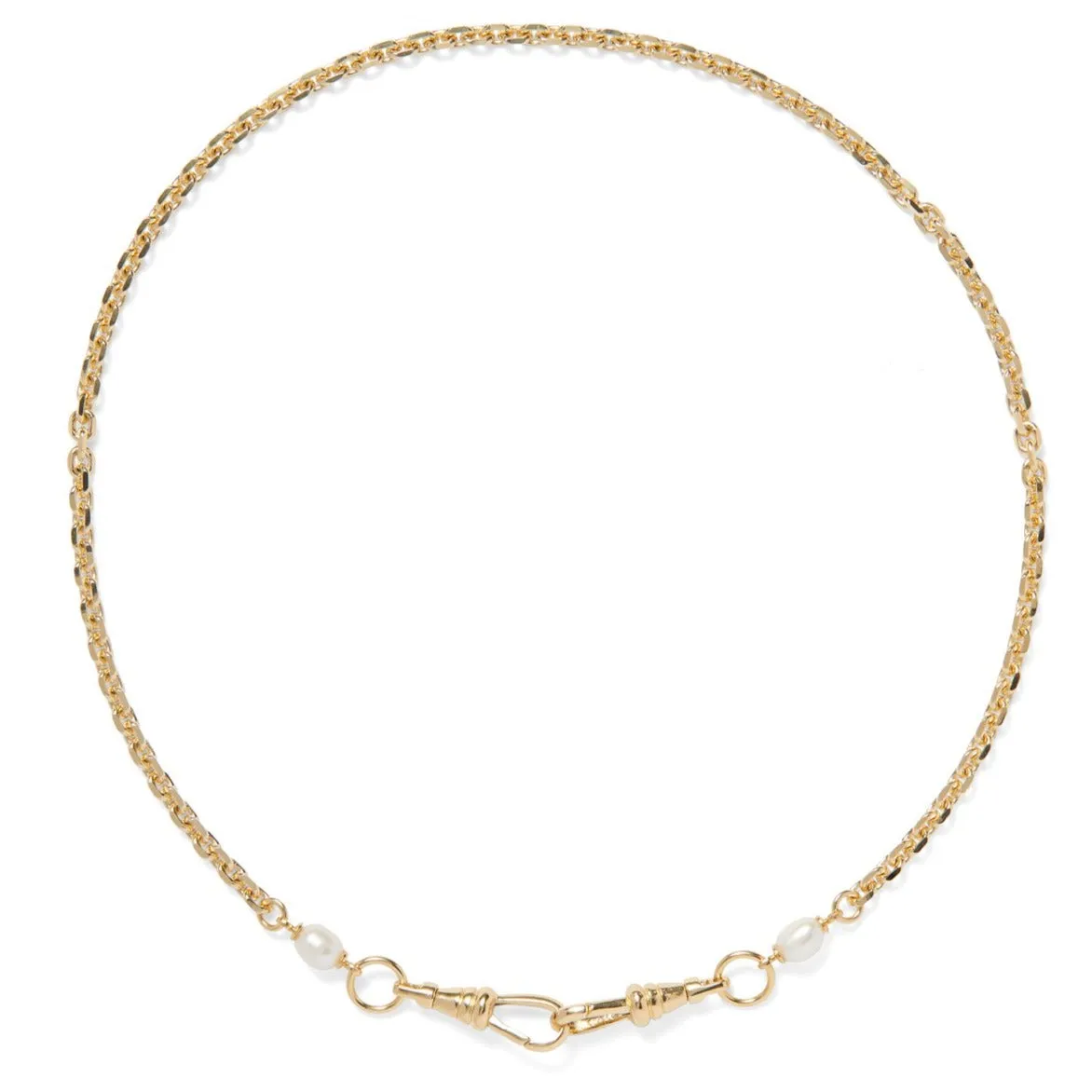 Mini Pearl Mask Chain in Gold