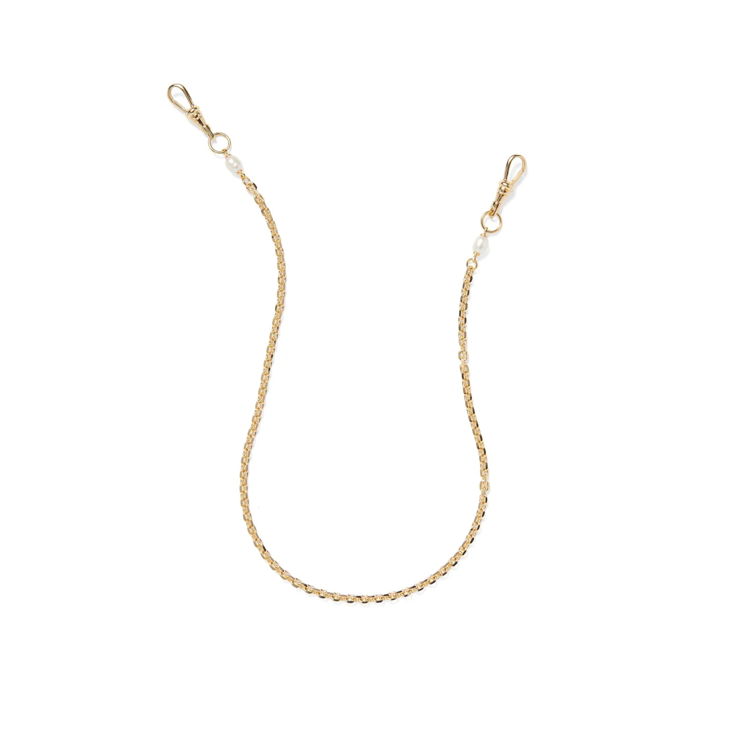 Mini Pearl Mask Chain in Gold