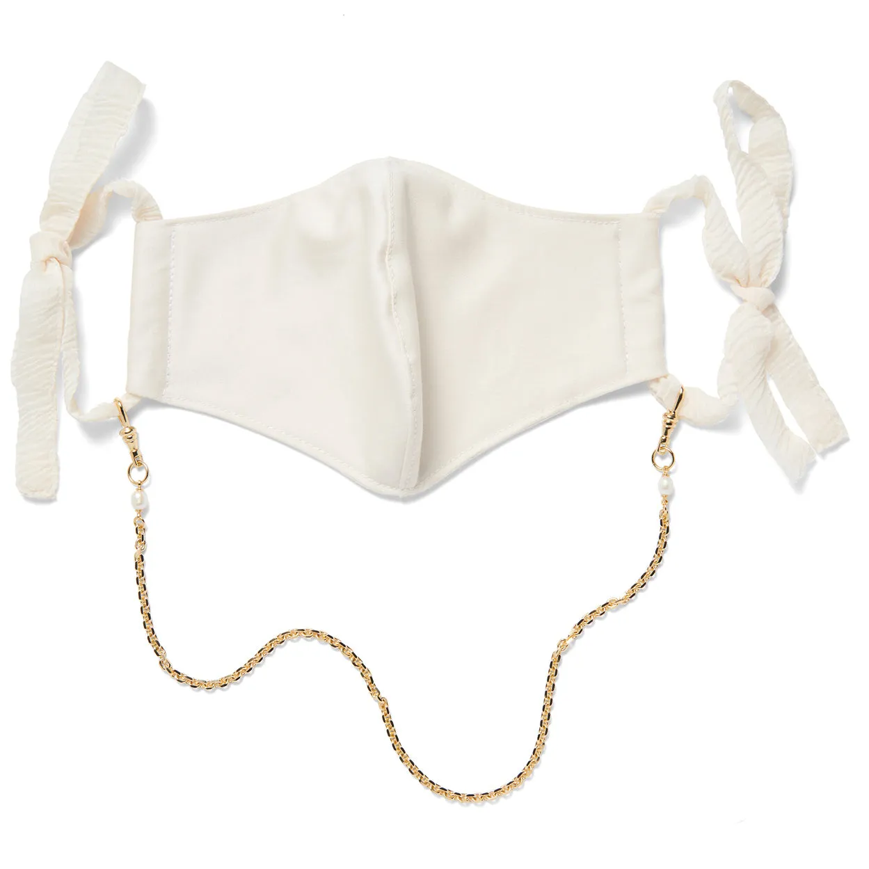 Mini Pearl Mask Chain in Gold