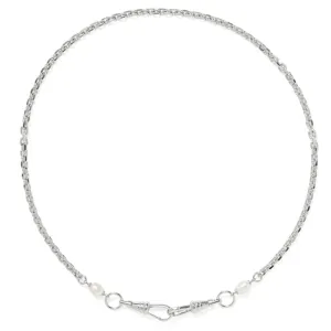 Mini Pearl Mask Chain in Silver