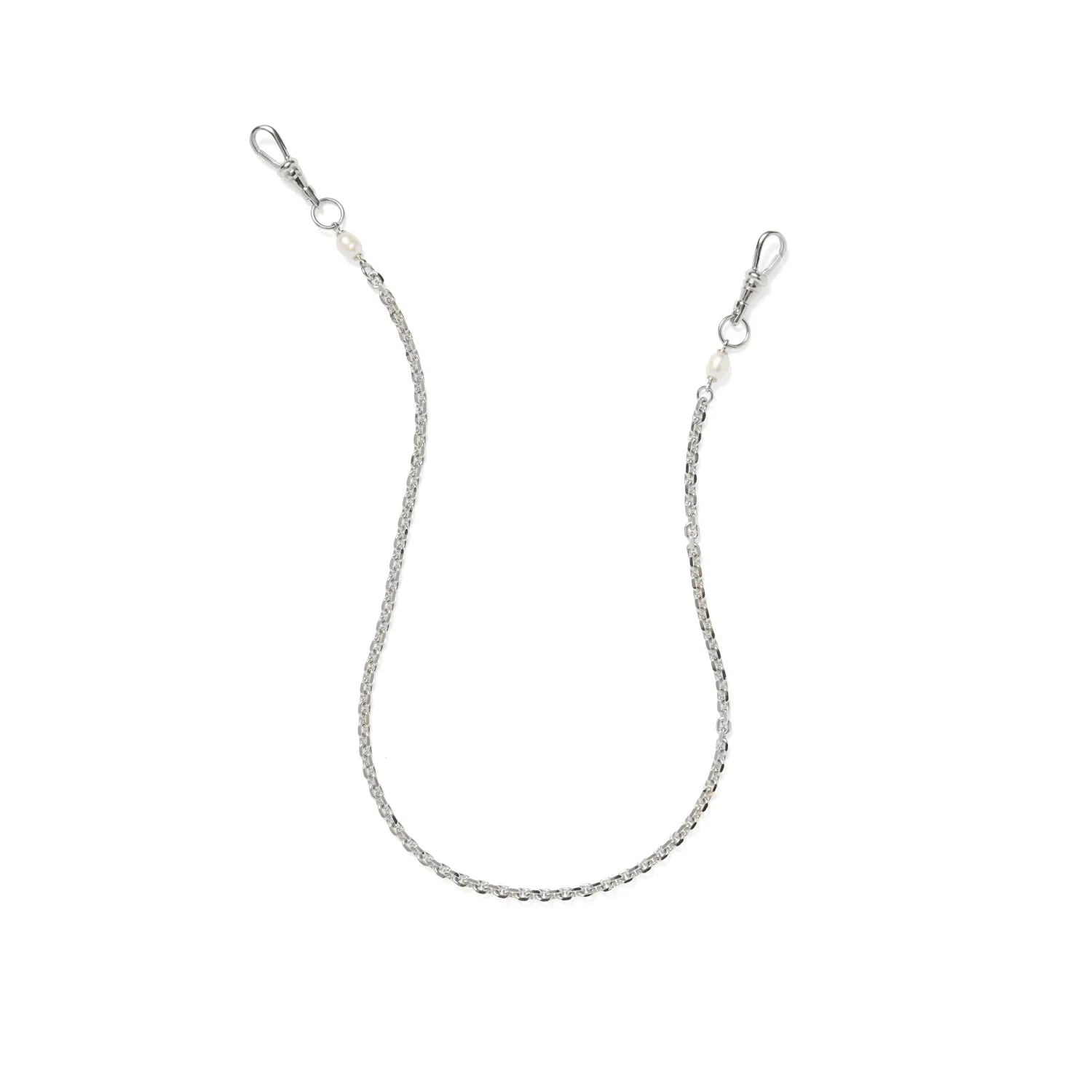 Mini Pearl Mask Chain in Silver