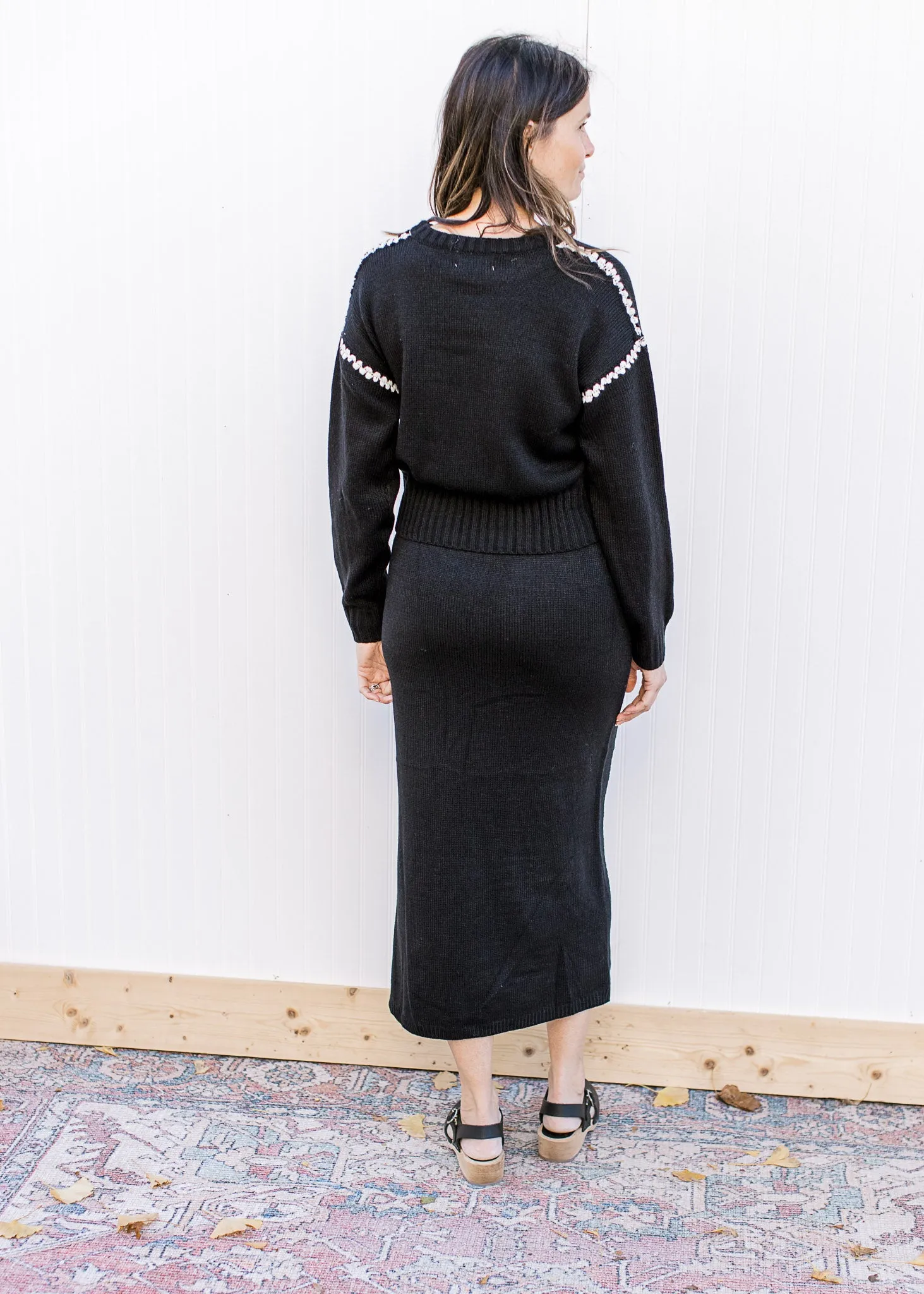 Mix and Match Black Sweater Skirt Set