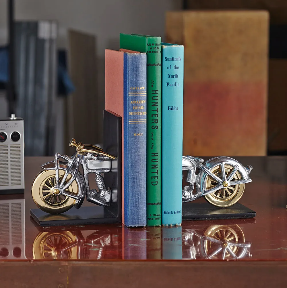 Motorcycle Bookends Aluminum
