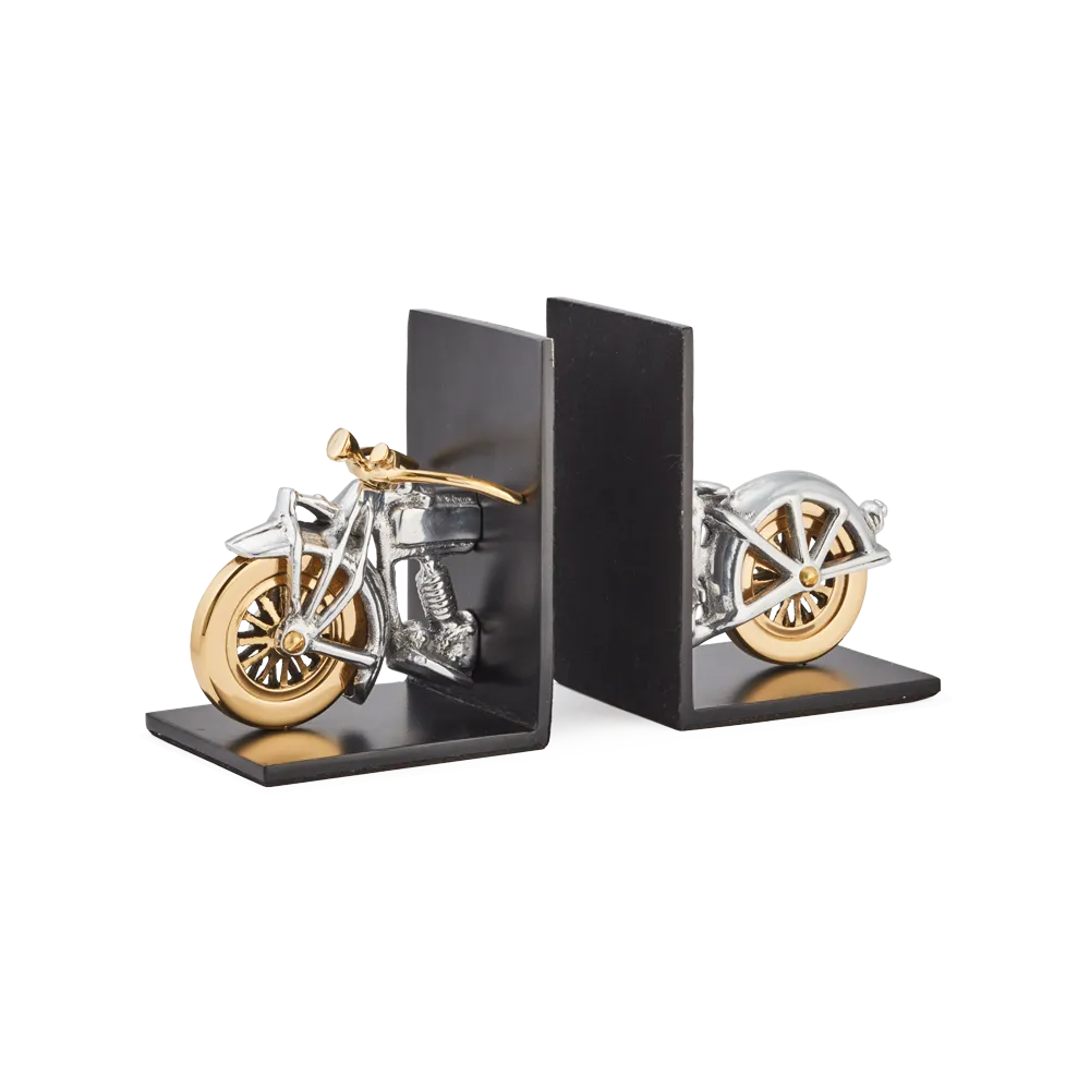 Motorcycle Bookends Aluminum