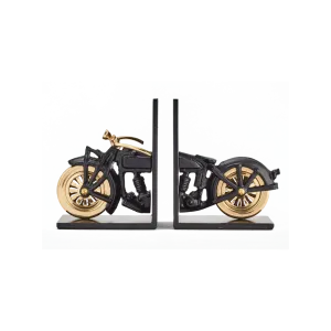 Motorcycle Bookends Black