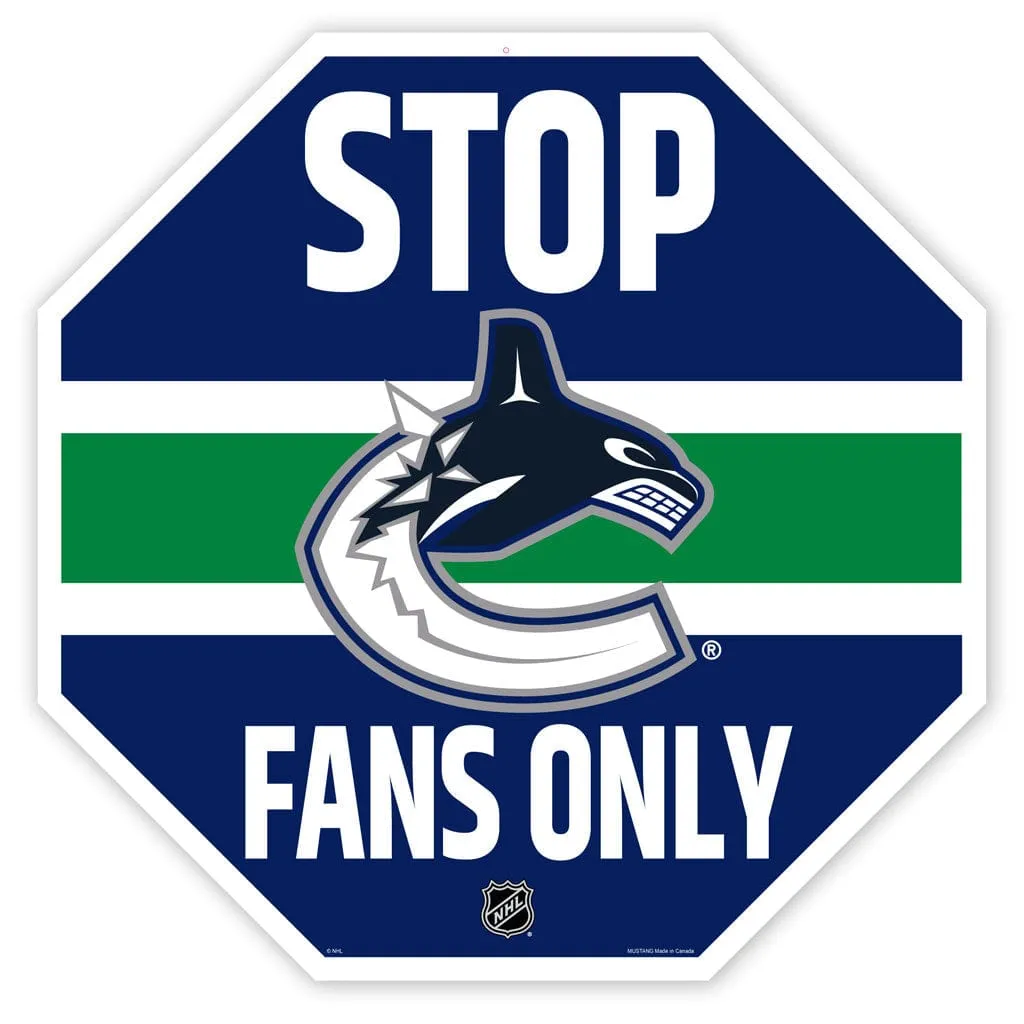 Mustang NHL Stop Fans Only Sign - Vancouver Canucks