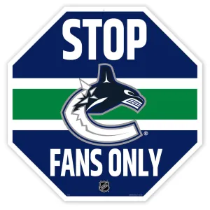 Mustang NHL Stop Fans Only Sign - Vancouver Canucks