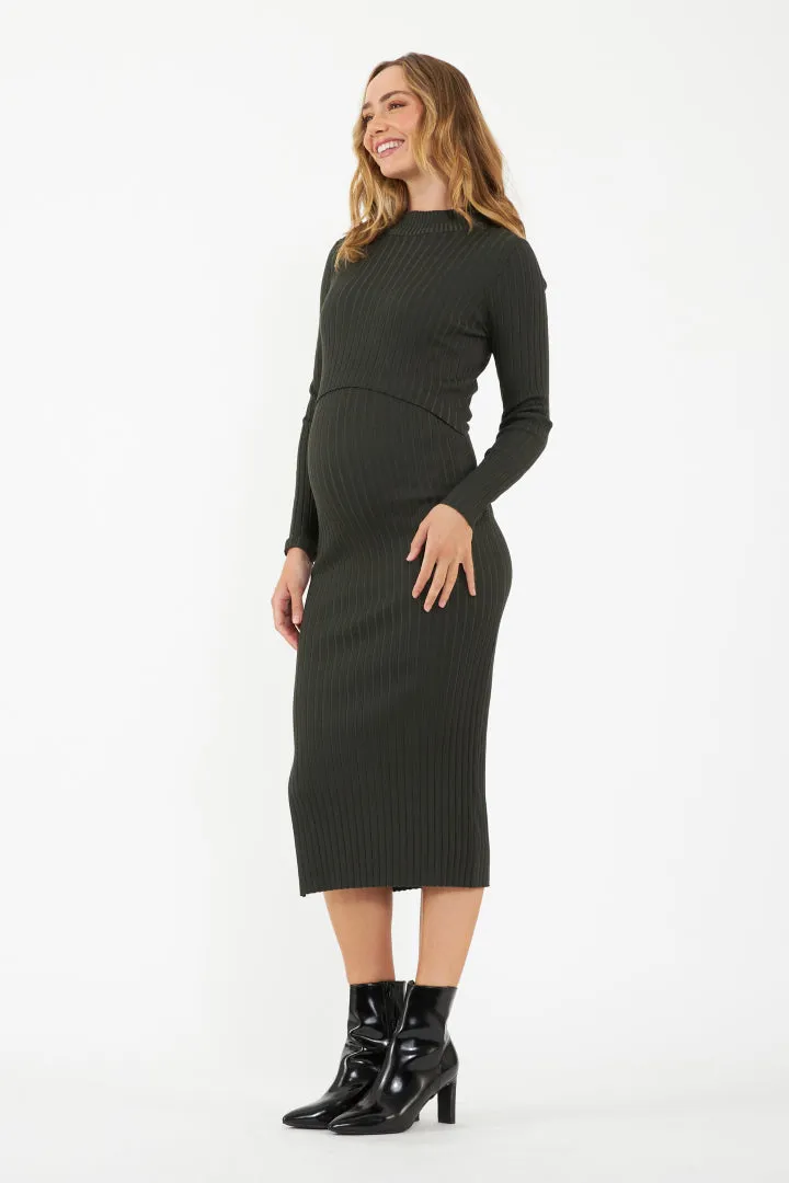 Nella Rib Nursing Knit Dress