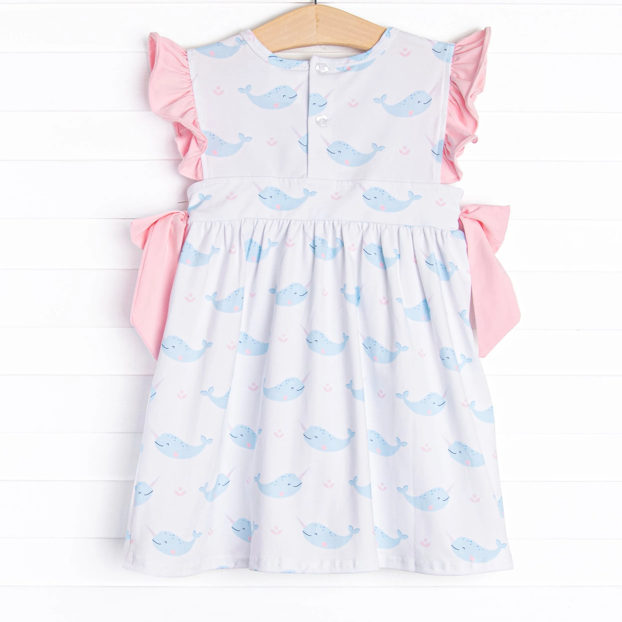Nellie Narwhal Side Tie Dress, Blue