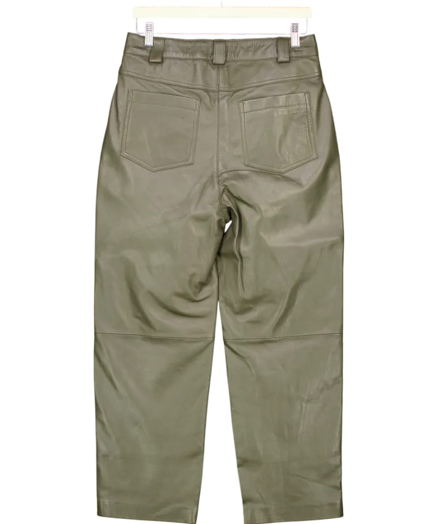Next Brown Real Leather Trousers UK 8