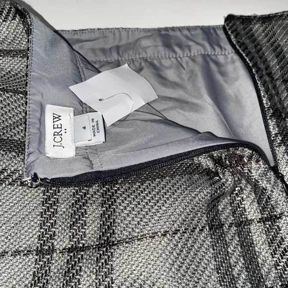 NWT J CREW PLAID MINISKIRT BUSINESS CASUAL OFFICE ATTIRE NEW WITH TAGS