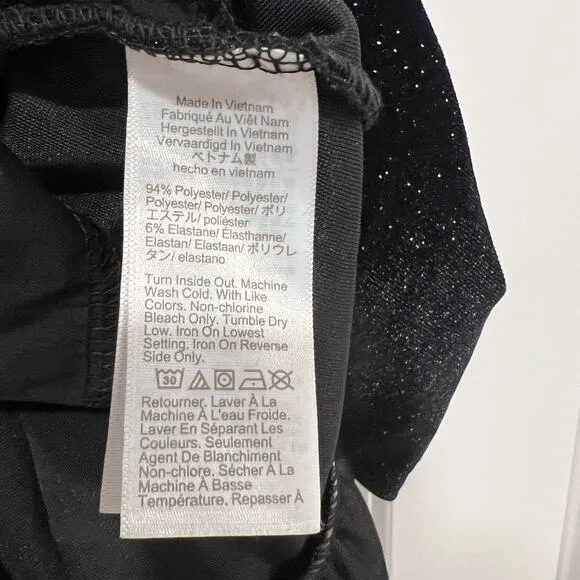 NWT J Crew Sleeveless Midi Velvet Dress‎ with Sparkles Black Size 14 MSRP $128