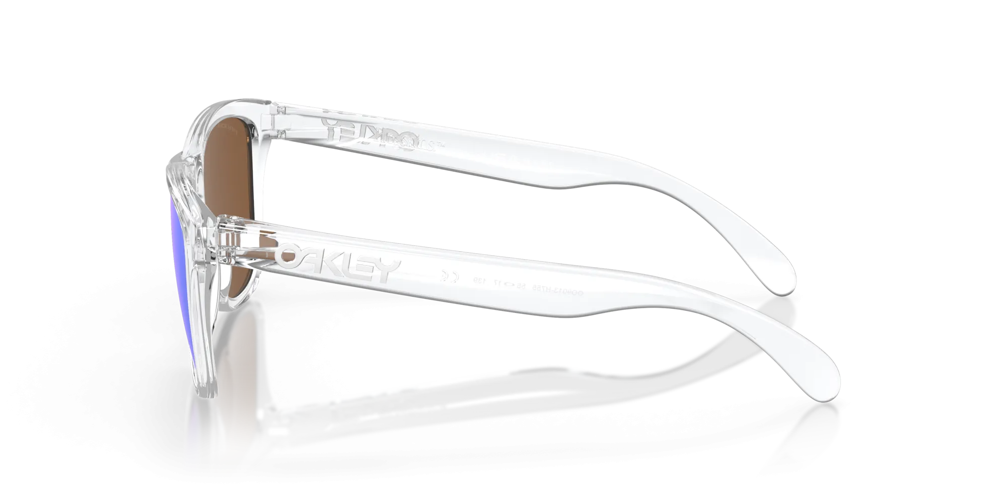 Oakley Frogskins Sunglasses - Polished Clear with Prizm Violet Lenses