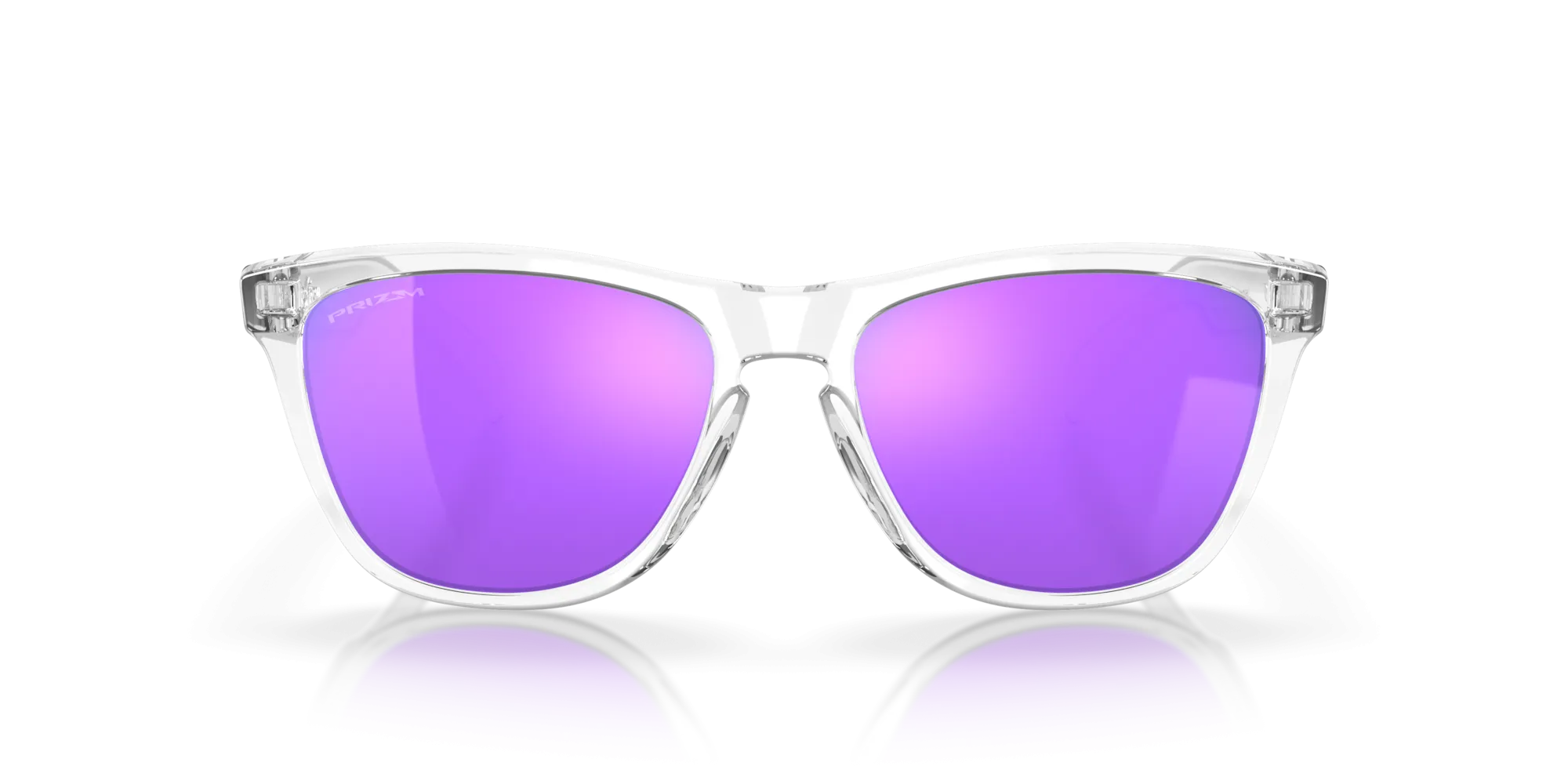 Oakley Frogskins Sunglasses - Polished Clear with Prizm Violet Lenses