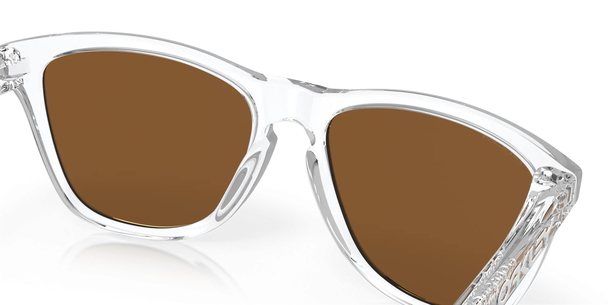 Oakley Frogskins Sunglasses - Polished Clear with Prizm Violet Lenses
