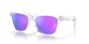 Oakley Frogskins Sunglasses - Polished Clear with Prizm Violet Lenses