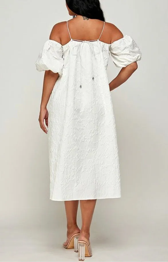 Off The Shoulder Solid Dress
