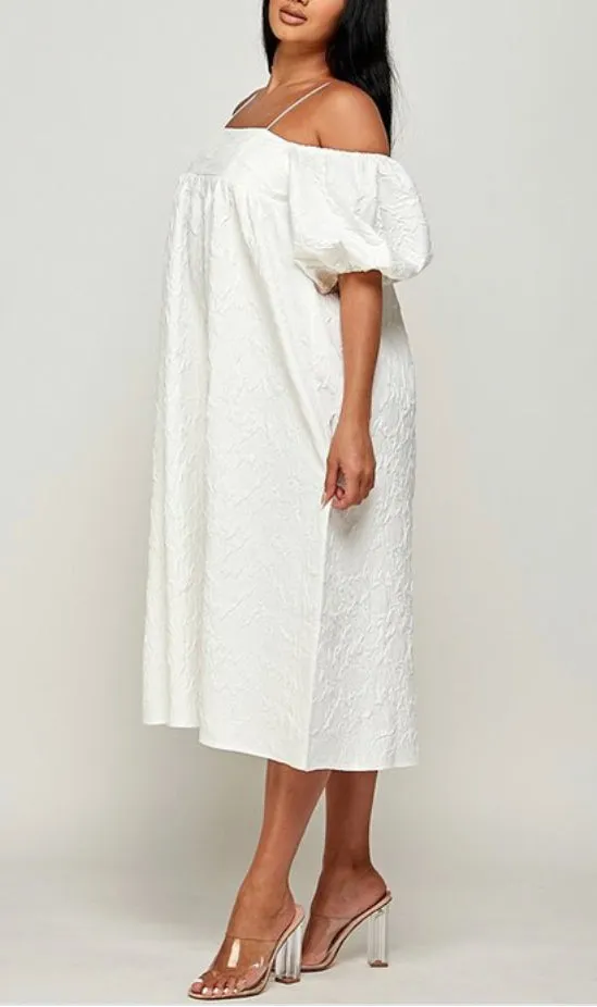 Off The Shoulder Solid Dress