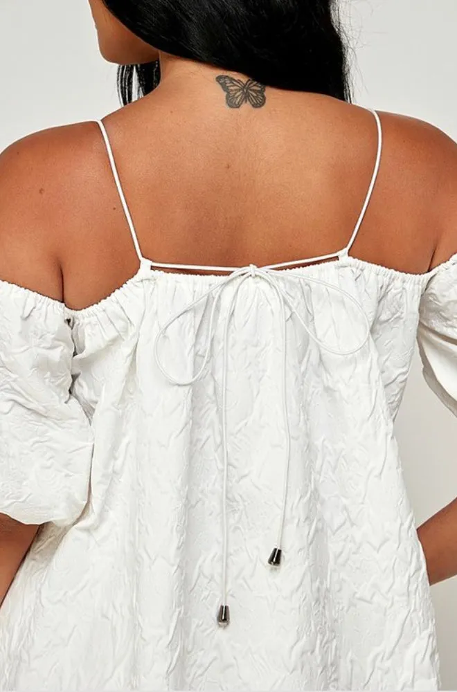 Off The Shoulder Solid Dress