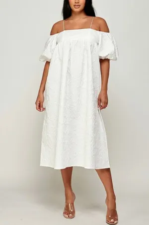 Off The Shoulder Solid Dress