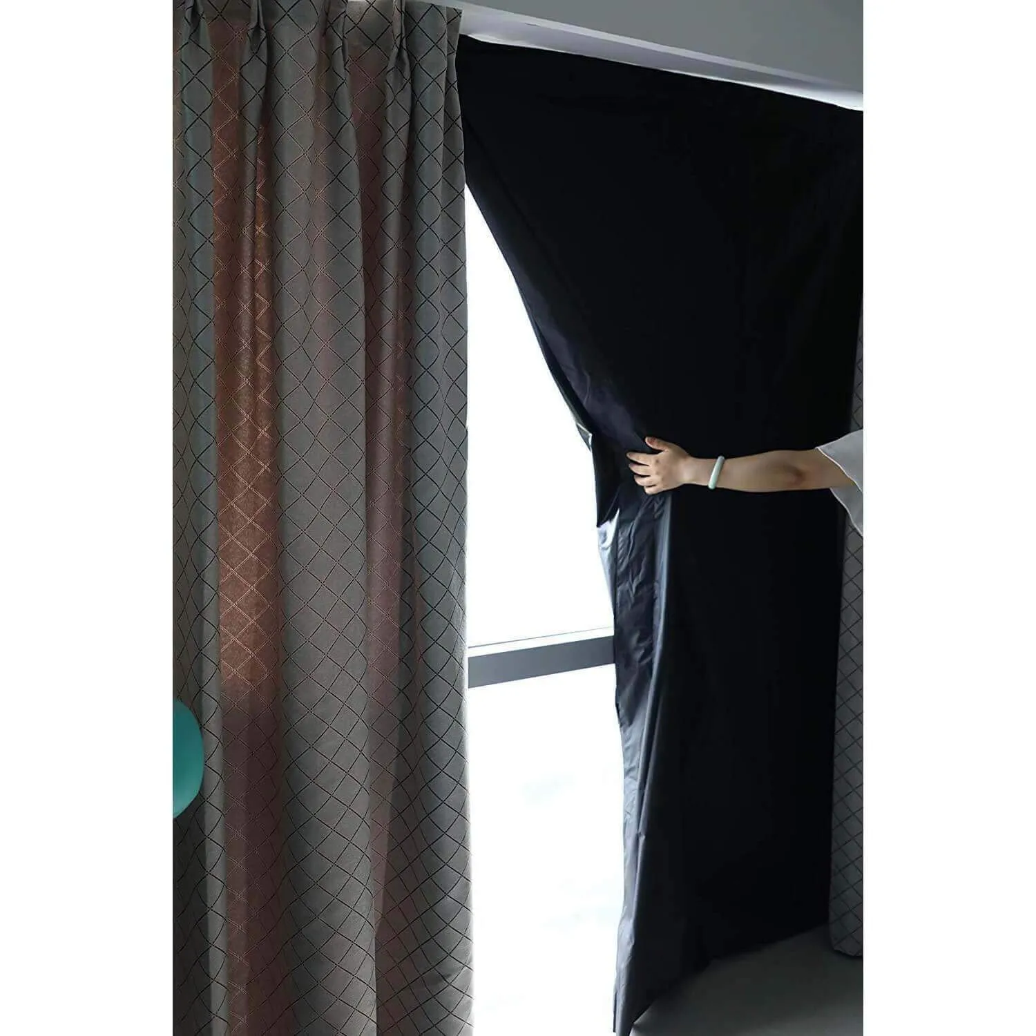 Olsen & Smith Blackout Blind Portable, 100% Blackout Blinds for Windows for Bedroom, Stick On with Suction Cup or Tape, For Home Travel Adults Children & Baby