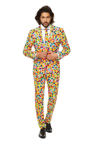 OppoSuits Mens Confetteroni Suit