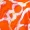 Orange Giraffe Print Racer Neck High Low Frill Hem Midi Dress