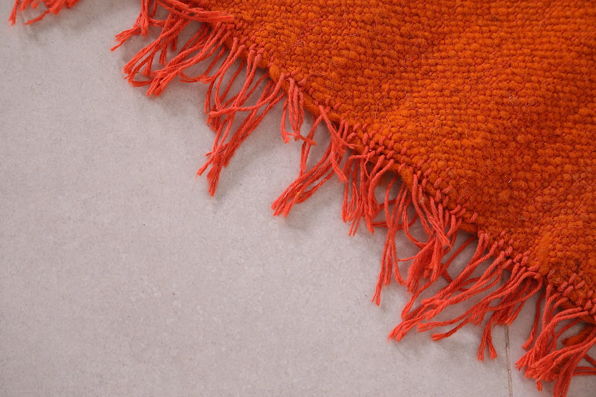 Orange Moroccan Kilim Rug 3 x 4.9 FT - Handwoven Beauty