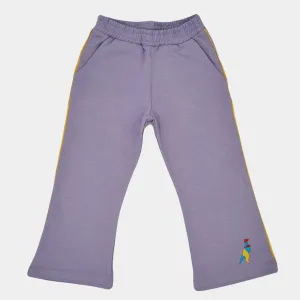 Organic Wide Leg Trousers Dino Party Navy