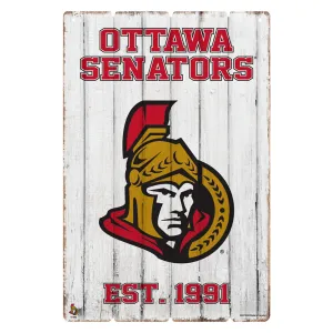Ottawa Senators 24x16 Established Faux Wood Sign