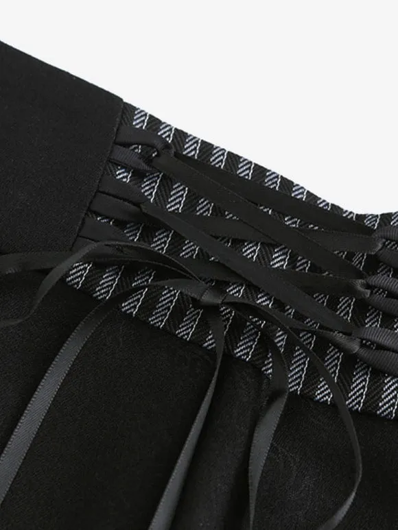 Ouji Gothic Lolita Bloomers Black Straight Lolita Shorts