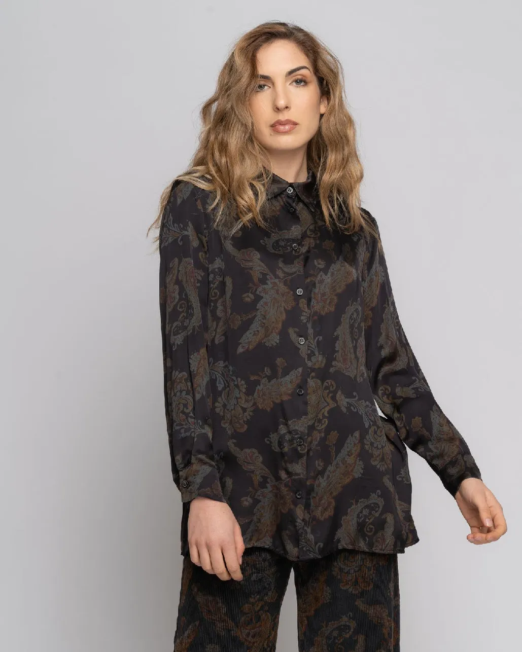 Paisley Button-Up Shirt