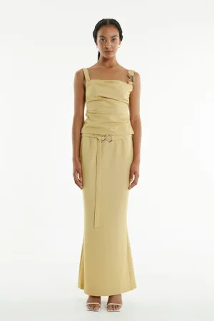 PARADIGM FLUTED MAXI SKIRT | CITRUS