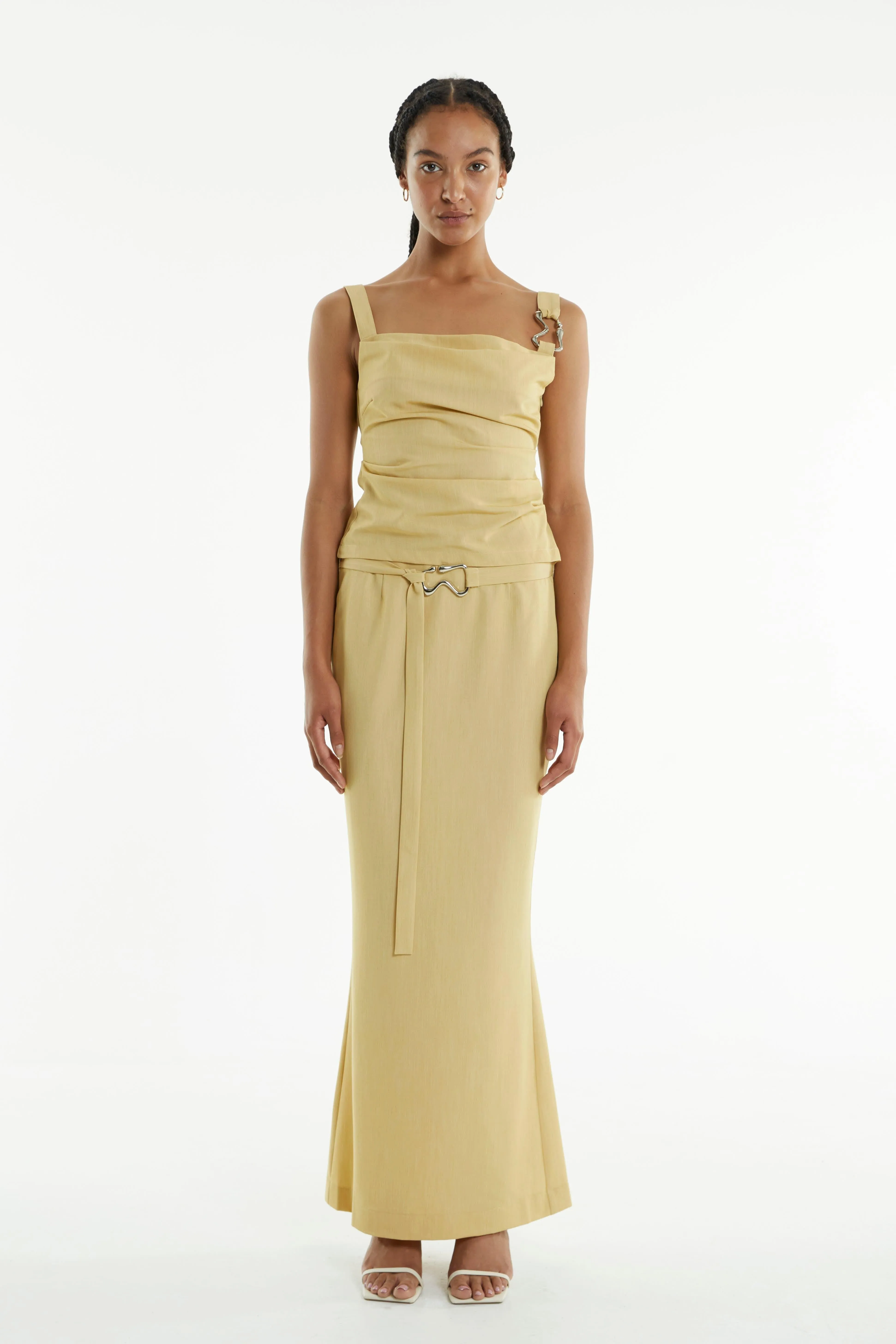PARADIGM FLUTED MAXI SKIRT | CITRUS