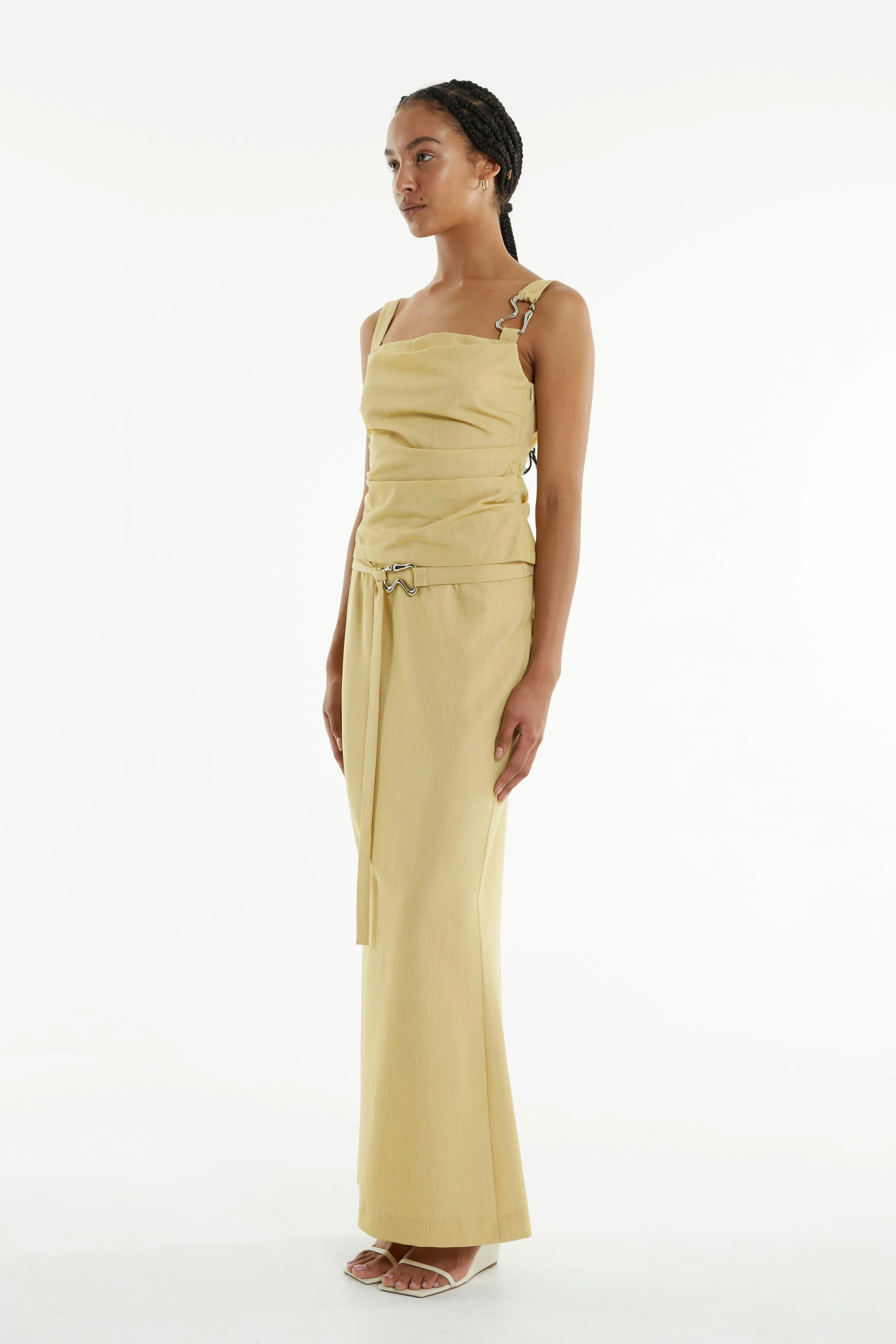 PARADIGM FLUTED MAXI SKIRT | CITRUS