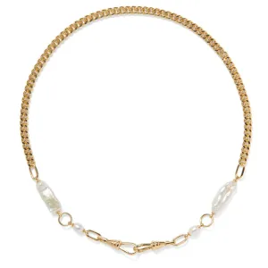 Pearl Collage Mask Chain in Gold