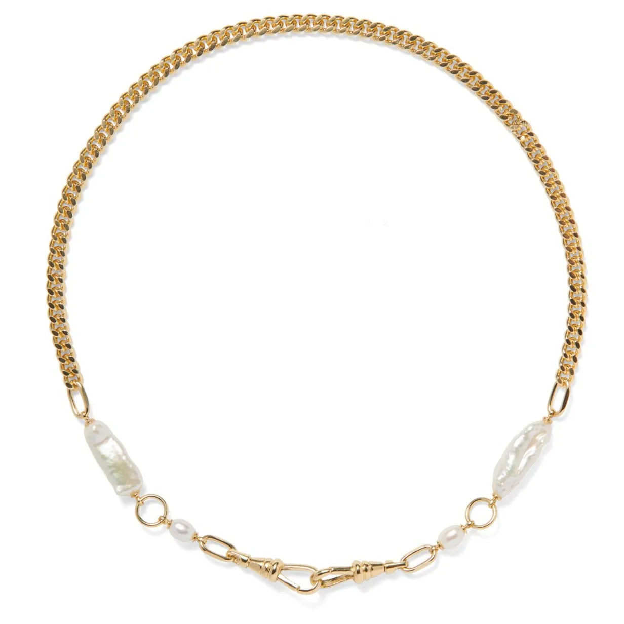 Pearl Collage Mask Chain in Gold