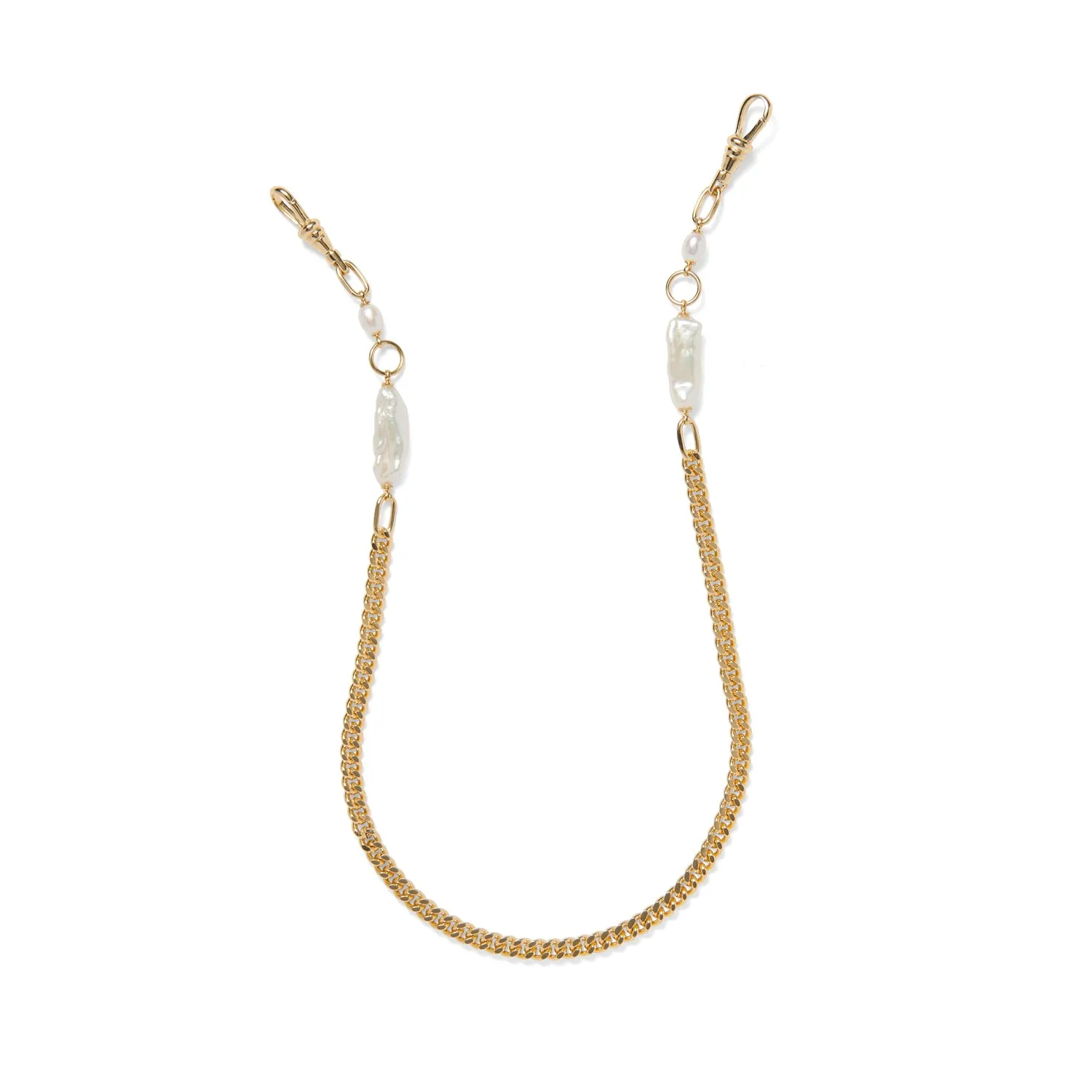Pearl Collage Mask Chain in Gold